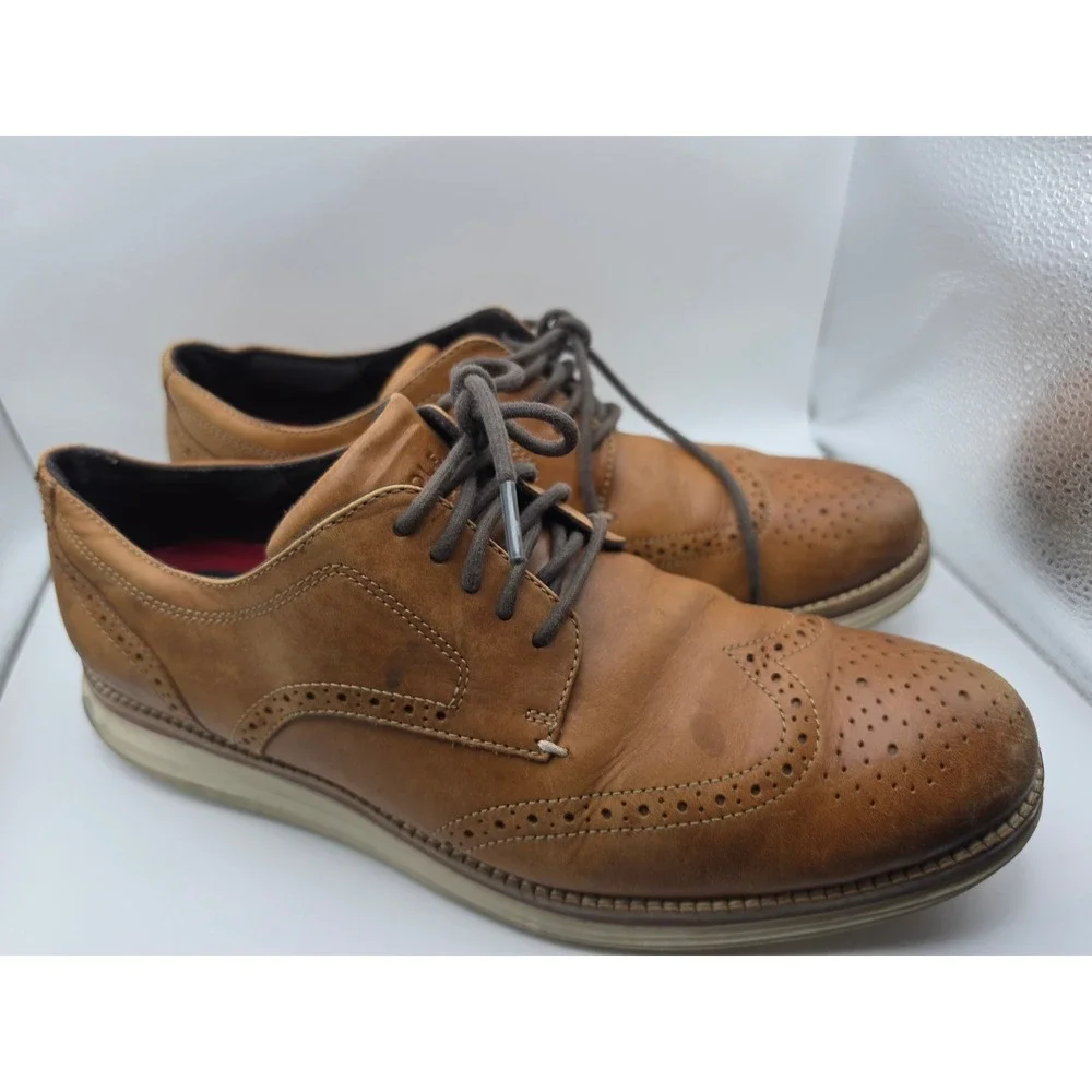 Cole Haan Original Grand Mens British Tan Leather Wingtip Oxford Shoes C33924